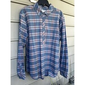 Southern‎ Tide Plaid Pullover Shirt Long Sleeve Button Up XL